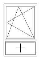 11 = Drehkippfenster mit Brüstung