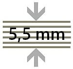 Tilo Vinylboden SPA - Bodenstärke von 5,2 bis 5,5 mm