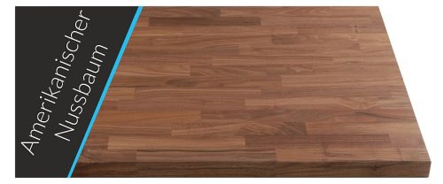 Massivholz Arbeitsplatte - Amerikanischer Nussbaum geölt