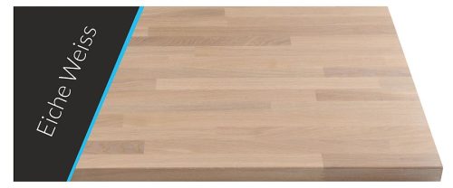 Massivholz Arbeitsplatte in Eiche weiß geölt